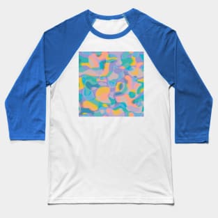 Neon Shapes / Vibrant, Colorful Abstraction Baseball T-Shirt